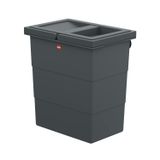 Hailo FlexBox S çok fonksiyonlu çöp kutusu – koku geçirmez kapaklı çöp kutusu – iç ve dış mekanlara kauçuk mıknatıs ile esnek montaj – 7 l – siyah