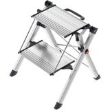 Hailo MK80 Comfortline Alüminyum Katlanır Merdiven - 150 Kg'a Kadar 2 Büyük Basamak - Entegre Ki