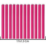Hair Clips 12'li Sosis Bigudi - Pembe