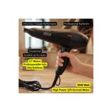 Hair Flow Technow Föhn Pofessional 2500 Watt Profesyonel Çift Sarmalı Motor Saç Kurutma Ve Fön Makinesi