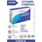 Hair Vitamin Complex 60 Tablet Biotin Keratin Çinko D3 At Kuyruğu Selenyum Folik Asit Saç Vitamini