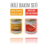 HAIR WIZARD Krem Keratin Terapi Brezilya Fönü / Botox Acil Saç Bakımı Şok Terapi / 2'si Bir Arada
