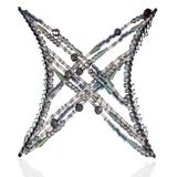 HairZing Kalın, Dalgalı, Doğal Kıvırcık Saçlar için Esnek Kaymaz Saç Tokası - Saçınızı Saniyeler İçinde Yukarı Çıkarın - Rahat UpDo, At Kuyruğu, Fransız Bükümü, Topuz (Büyük, Fırtına Grisi)