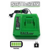 Hais Pro H20 21V Uyumlu Şarj Aleti Elektrikli Alet Akü Şarj Adaptörü Hızlı Şarj Güç Kaynağı