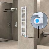 Haiti 300x1500 Düz Beyaz Parlak Musa Termostat 600 watt Elektrikli Havlupan