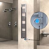 Haiti Düz Krom Musa 300 Watt 300x1800 cm Termostatlı Elektrikli Havlupan