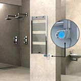 Haiti Elektrikli 300 Watt 600x1200 cm Düz Krom Musa Termostatlı Havlupan