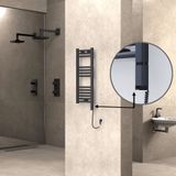 Haiti Elektrikli 300x800 Düz Antrasit Texture KTX3 Termostat 200 Watt Havlupan