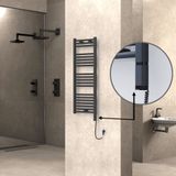 Haiti Elektrikli 400x1100 Düz Antrasit Texture Sağ 300 Watt Havlupan