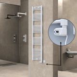 Haiti Elektrikli 600 Watt 400x1800 cm Düz Beyaz Thesis Termostatlı Havlupan