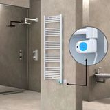 Haiti Elektrikli 600 Watt 500x1500 cm Düz Beyaz Musa Termostatlı Havlupan
