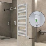 Haiti Elektrikli 900 Watt 600x1800 cm Düz Beyaz On Off Düğmeli Havlupan