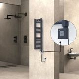 Haıtı Elektrikli Havlupan 300X1000 Düz Antrasit (Ktx1 Termostat) 300W Spiral Kablolu