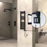 Haıtı Elektrikli Havlupan 300X1000 Düz Siyah (Ktx4 Termostat) 300W Spiral Kablolu