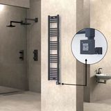 Haıtı Elektrikli Havlupan 300X1500 Düz Antrasit (Ktx1 Termostat) 600W
