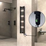Haıtı Elektrikli Havlupan 300X1500 Düz Siyah (Onoff Düğmeli) 600W