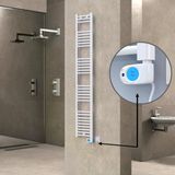Haıtı Elektrikli Havlupan 300X1800 Düz Beyaz (Musa Termostat) 600W