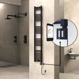 Haıtı Elektrikli Havlupan 300X1800 Düz Siyah (Ktx4 Termostat) 600W Spiral Kablolu