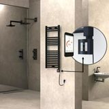 Haıtı Elektrikli Havlupan 400X1000 Düz Siyah (Ktx4 Termostat) 300W Spiral Kablolu