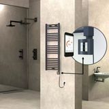 Haıtı Elektrikli Havlupan 400X1100 Düz Antrasit (Ktx4 Termostat) 600W Spiral Kablolu