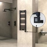Haıtı Elektrikli Havlupan 400X1100 Düz Siyah (Ktx1 Termostat) 600W
