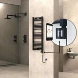 Haıtı Elektrikli Havlupan 400X1100 Düz Siyah (Ktx4 Termostat) 600W Spiral Kablolu