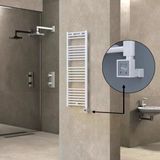 Haıtı Elektrikli Havlupan 400X1200 Düz Beyaz (Ktx3 Termostat) 600W