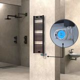 Haıtı Elektrikli Havlupan 400X1200 Düz Siyah (Musa Termostat) 600W
