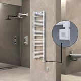 Haıtı Elektrikli Havlupan 400X1500 Düz Beyaz (Ktx1 Termostat) 600W Spiral Kablolu