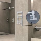 Haıtı Elektrikli Havlupan 400X800 Düz Beyaz (Ktx3 Termostat) 300W