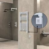 Haıtı Elektrikli Havlupan 500X1000 Düz Beyaz (Ktx1 Termostat) 600W Spiral Kablolu