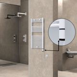 Haiti Elektrikli Havlupan 500x1000 Düz Beyaz Parlak (OneD On/Off ) Sağ 300 Watt
