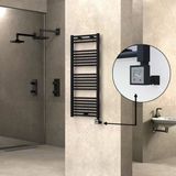 Haıtı Elektrikli Havlupan 500X1200 Düz Siyah (Ktx3 Termostat) 600W