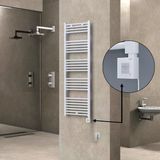 Haıtı Elektrikli Havlupan 500X1500 Düz Beyaz (Ktx1 Termostat) 600W Spiral Kablolu