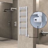 Haiti Elektrikli Havlupan 500x1500 Düz Beyaz Parlak (Thesis Termostat) 600 Watt