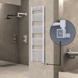 Haiti Elektrikli Havlupan 500x1800 Düz Beyaz Parlak (KTX3 Termostat) 1000 Watt
