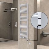 Haiti Elektrikli Havlupan 500x1800 Düz Beyaz Parlak (OneD On/Off ) Sağ 600 Watt