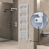 Haiti Elektrikli Havlupan 500x1800 Düz Beyaz Parlak (Thesis Termostat) 900 Watt