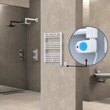 Haiti Elektrikli Havlupan 500x700 Düz Beyaz Parlak (Musa Termostat) 300 Watt