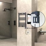 Haıtı Elektrikli Havlupan 500X800 Düz Antrasit (Ktx4 Termostat) 300W Spiral Kablolu