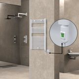 Haiti Elektrikli Havlupan 600x1000 Düz Beyaz Parlak (On/Off Düğmeli) 600 Watt