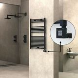 Haıtı Elektrikli Havlupan 600X1000 Düz Siyah (Ktx1 Termostat) 600W