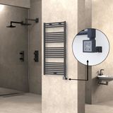 Haiti Elektrikli Havlupan 600x1200 Düz Antrasit Texture (KTX3 Termostat) 600 Watt