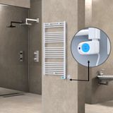Haiti Elektrikli Havlupan 600x1200 Düz Beyaz Parlak (Musa Termostat) 600 Watt