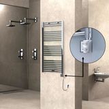 Haıtı Elektrikli Havlupan 600X1200 Düz Krom (Ktx3 Termostat) 300W Spiral Kablolu