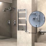 Haıtı Elektrikli Havlupan 600X1200 Düz Krom (Thesis Termostat) 300W