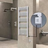 Haıtı Elektrikli Havlupan 600X1500 Düz Beyaz (Ktx1 Termostat) 1000W Spiral Kablolu