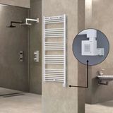 Haıtı Elektrikli Havlupan 600X1500 Düz Beyaz (Ktx1 Termostat) 1000W