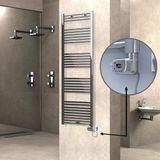 Haıtı Elektrikli Havlupan 600X1800 Düz Krom (Thesis Termostat) 600W