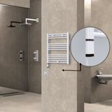 Haiti Elektrikli Havlupan 600x700 Düz Beyaz Parlak (OneD On/Off ) Sol 300 Watt